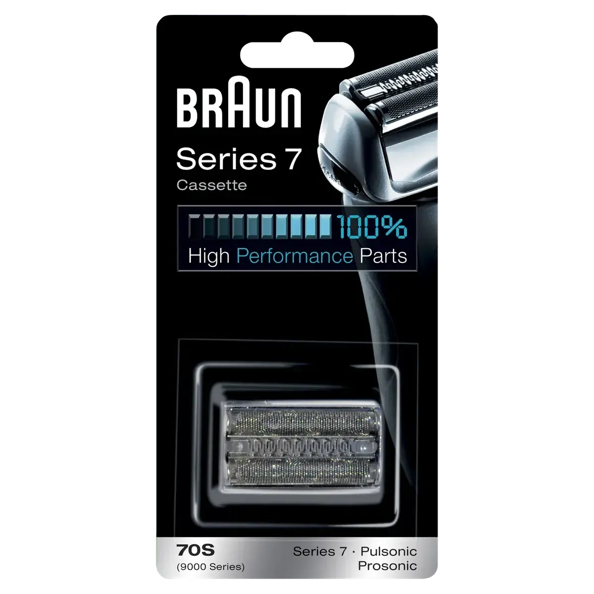 Braun 70S Replacement Foil and Cutter Cassette Silver, Compatible with Older Series 7 Shavers - Made In Germany