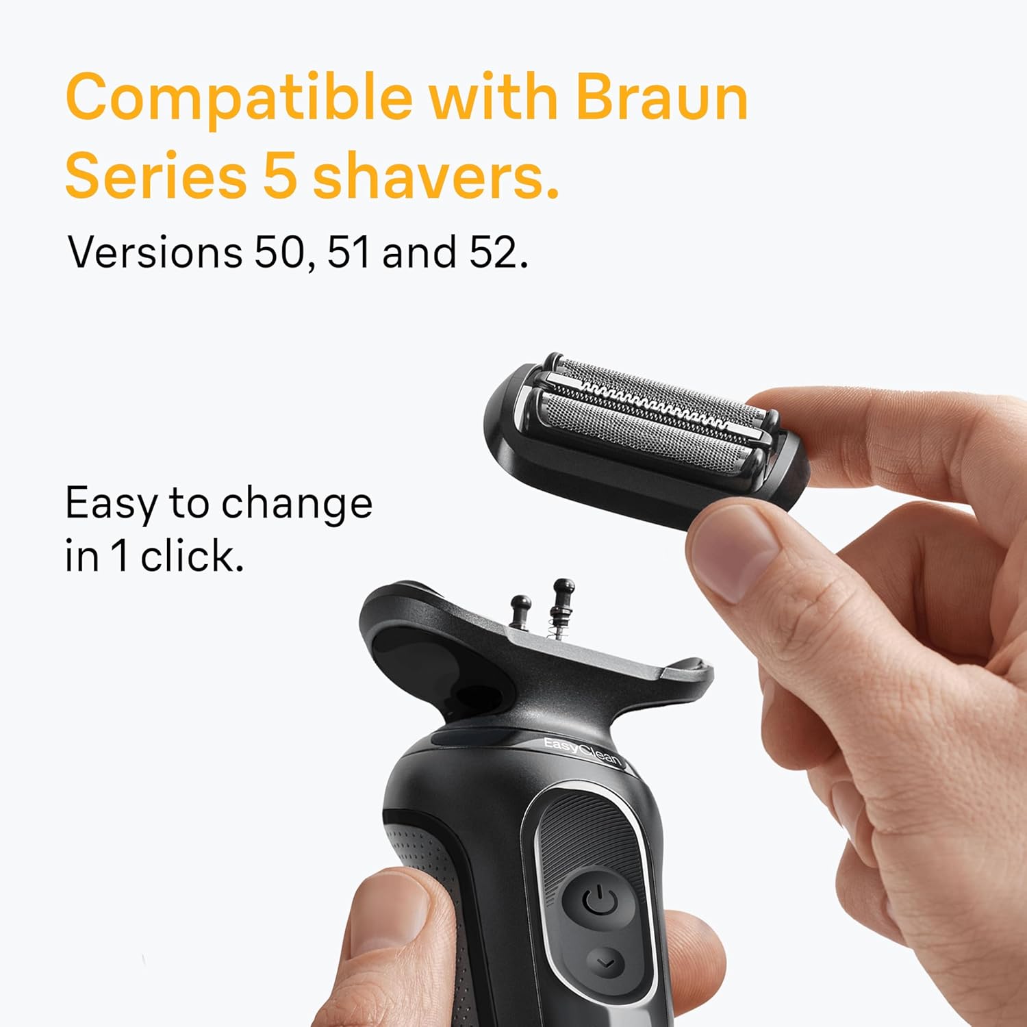 Braun 54B Replacement Cassette Head for New Model Series 5 Shavers - Black - Made In Germany