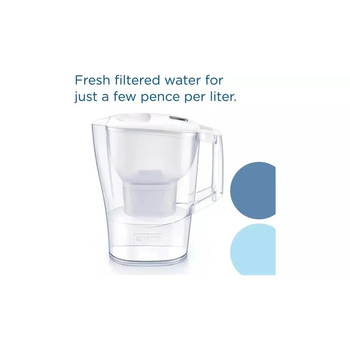 BRITA Aluna Water Filter Jug White 2.4L with New Maxtra Pro Filter - Healthxpress.ie