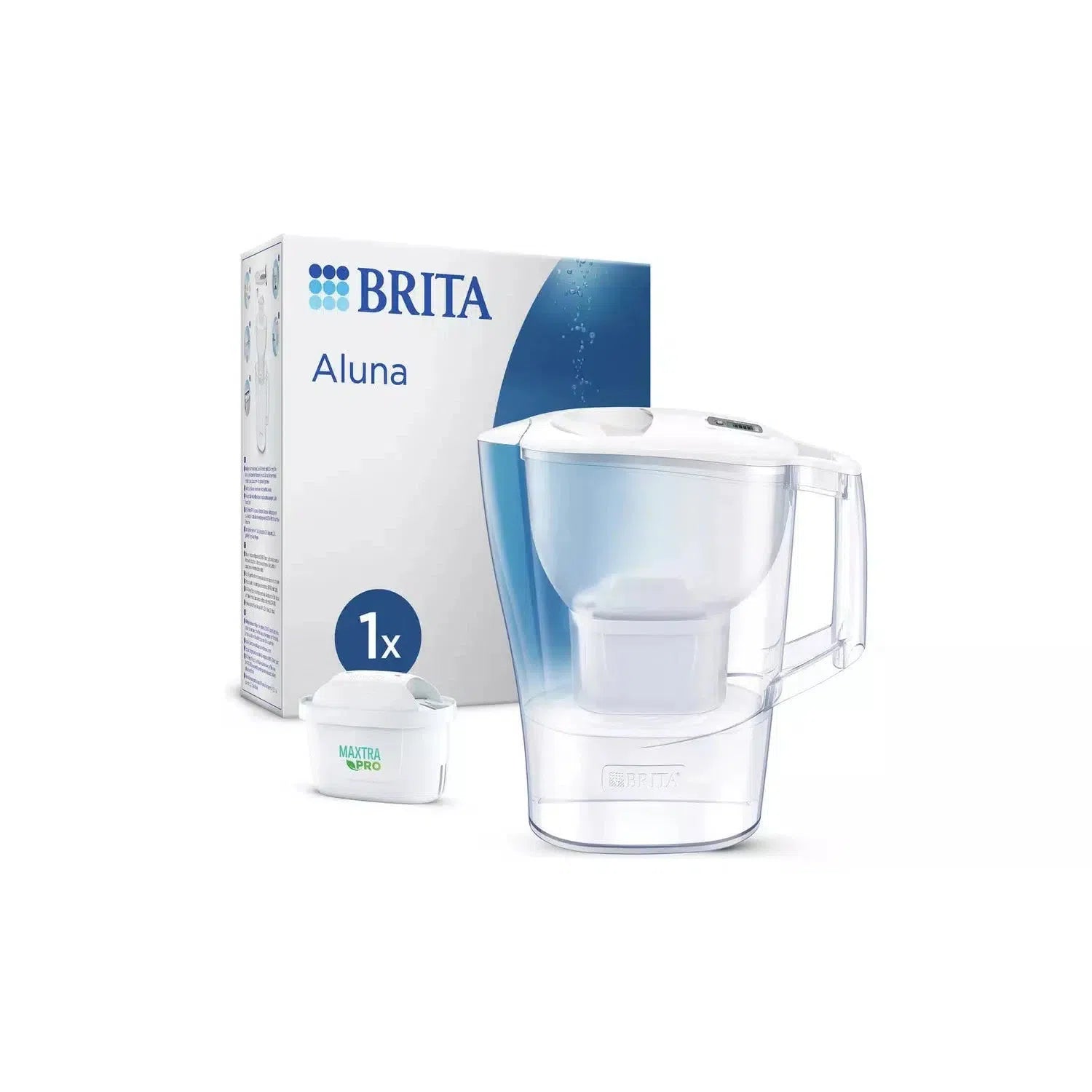 BRITA Aluna Water Filter Jug White 2.4L with New Maxtra Pro Filter