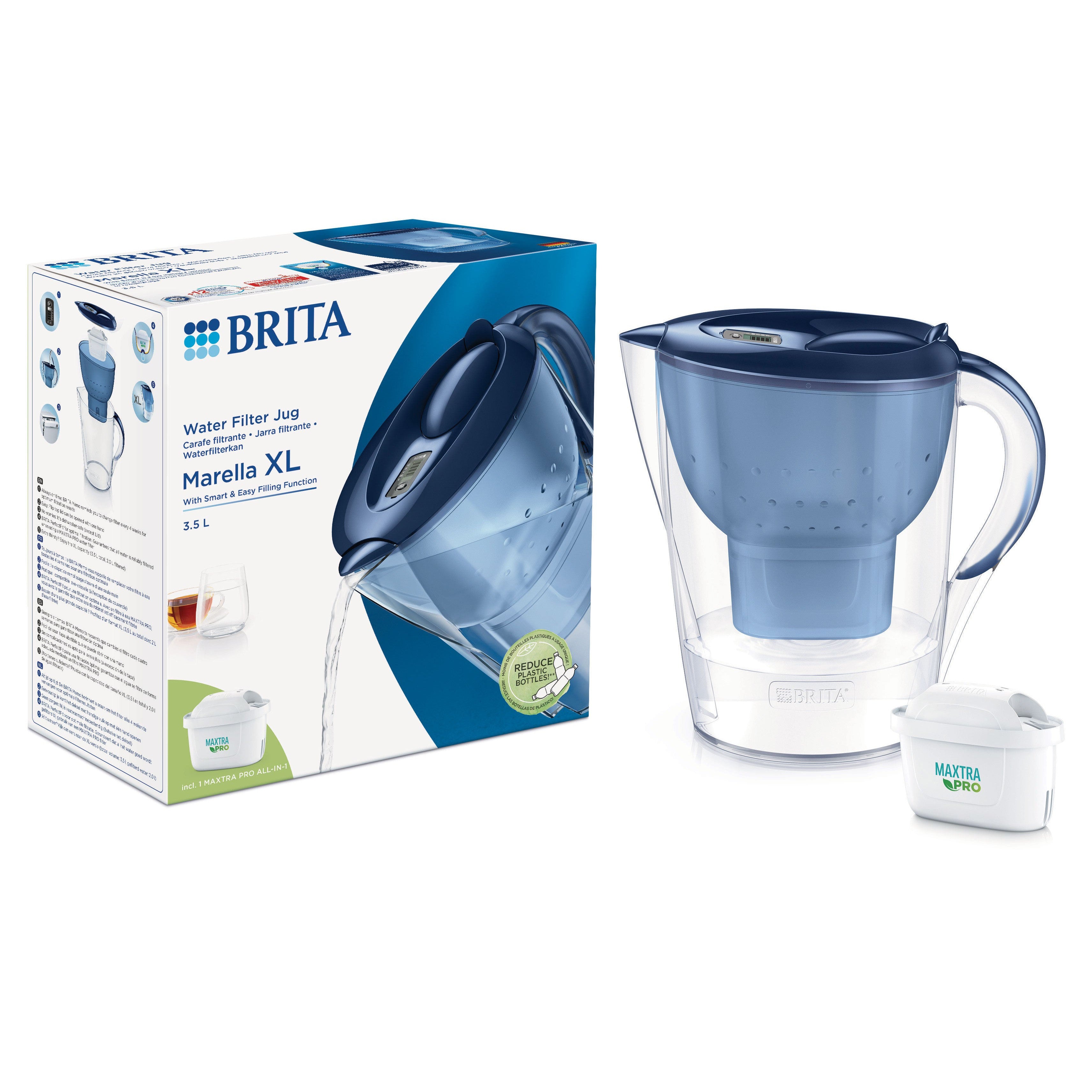 BRITA Marella XL Water Filter Jug with Maxtra Pro Blue 3.5L