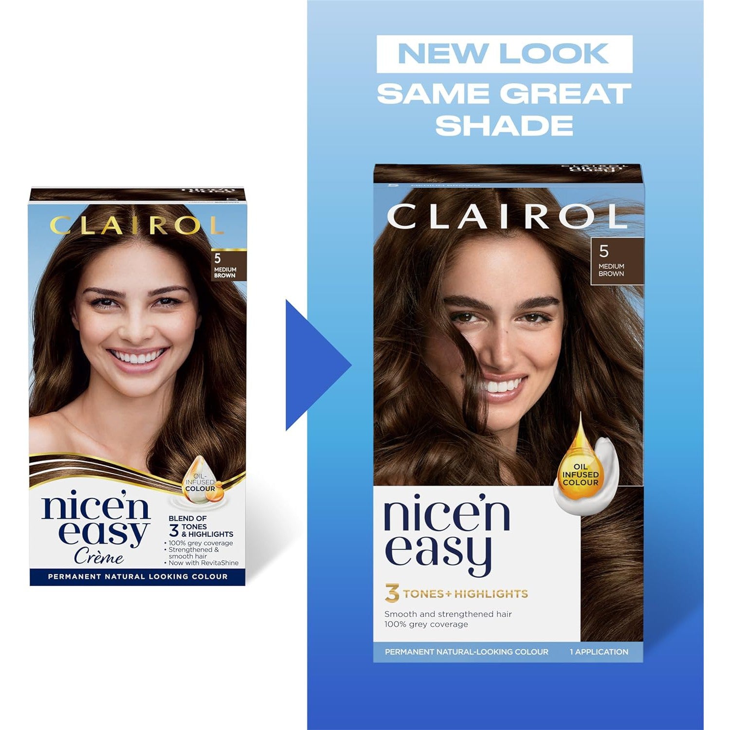 Clairol Nice'n Easy Crème, Permanent Hair Dye, 6G Light Golden Brown