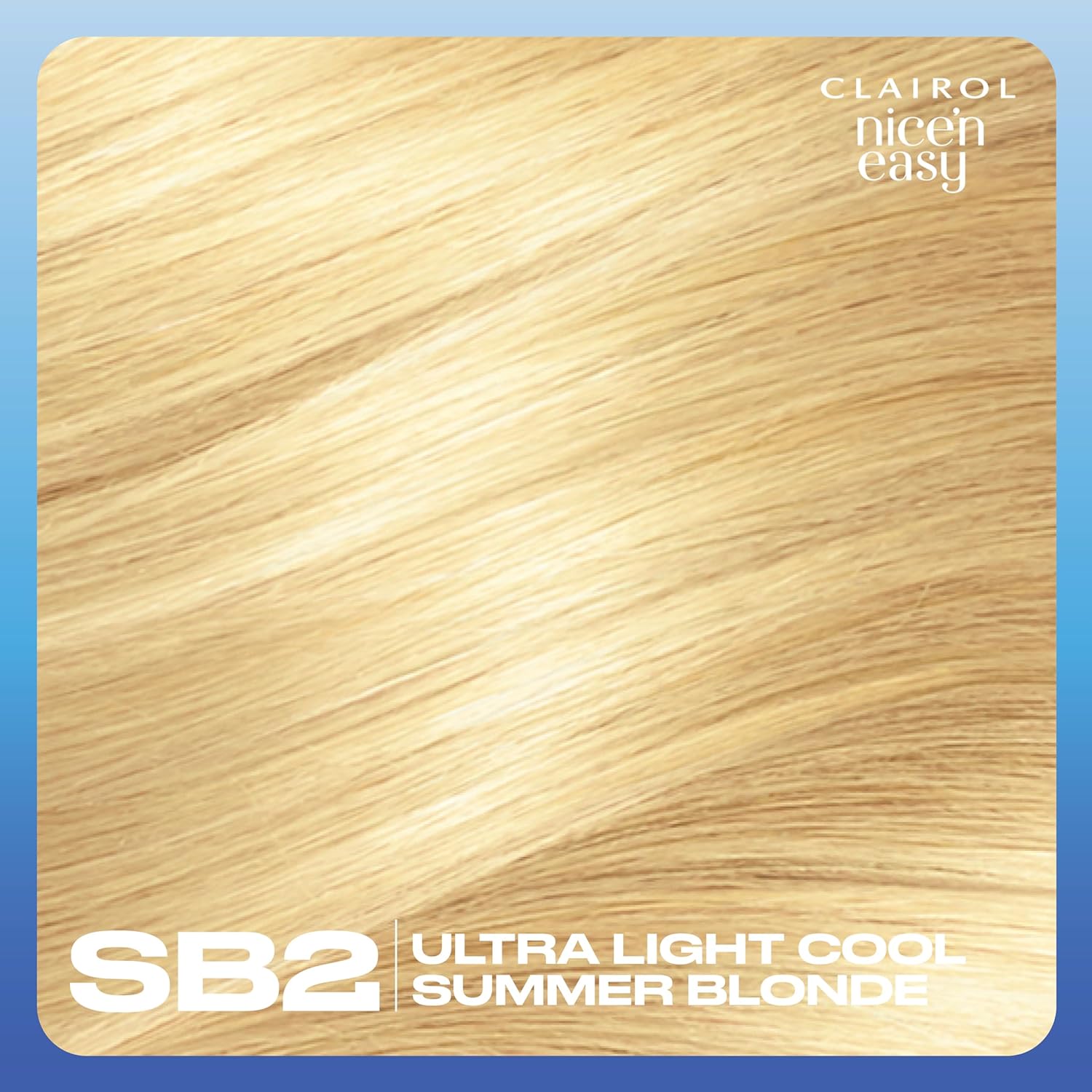 Clairol Nice'n Easy Crème, Permanent Hair Dye, SB2 Ultra Light Cool Summer Blonde
