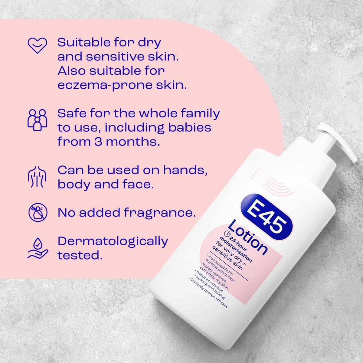 E45 Dermatological Moisturising Lotion 500 ml - Healthxpress.ie
