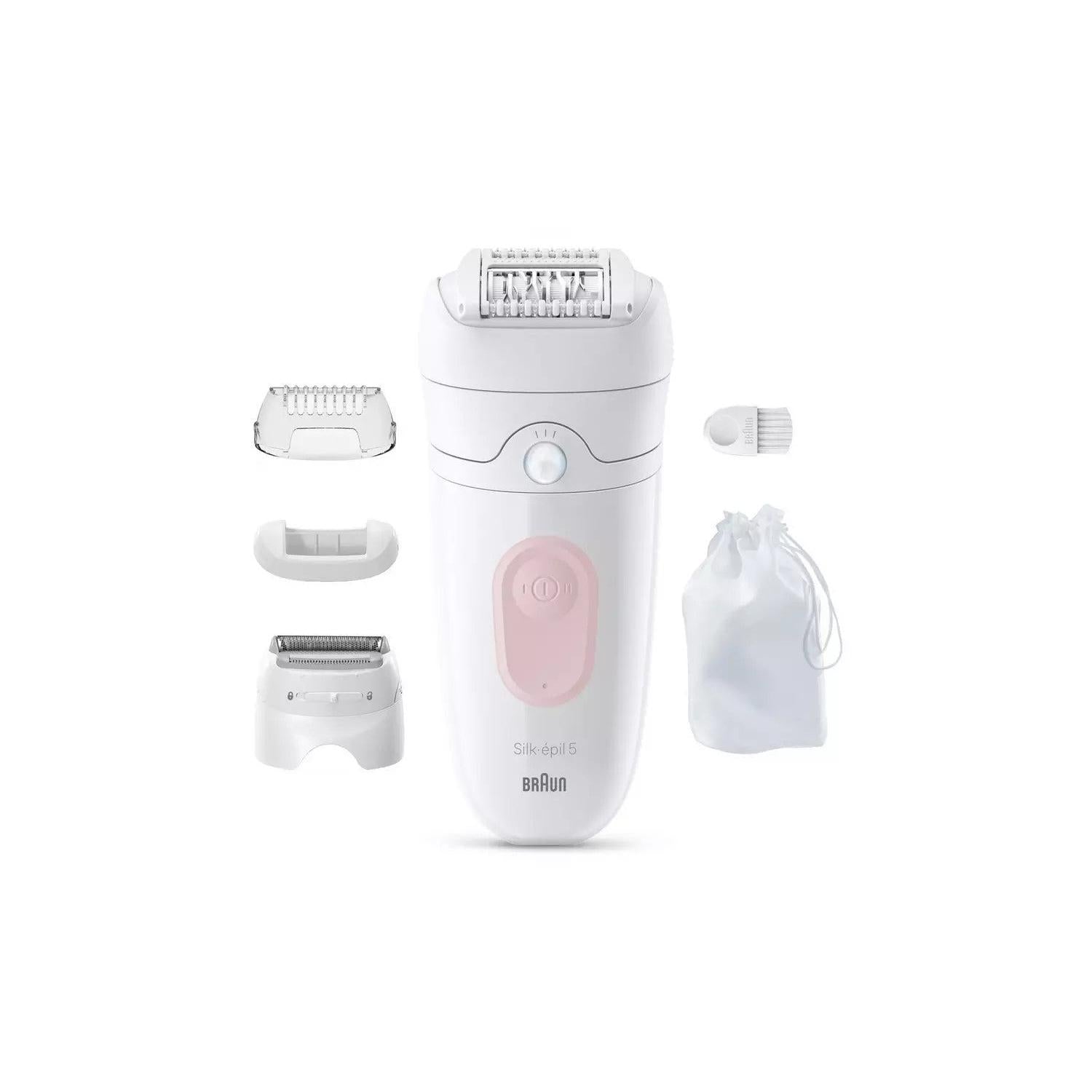 Braun Silk·épil 5, Wet & Dry Epilator, Easy Hair Removal, Lasting Smooth Skin, SE5-041, Flamingo Pink