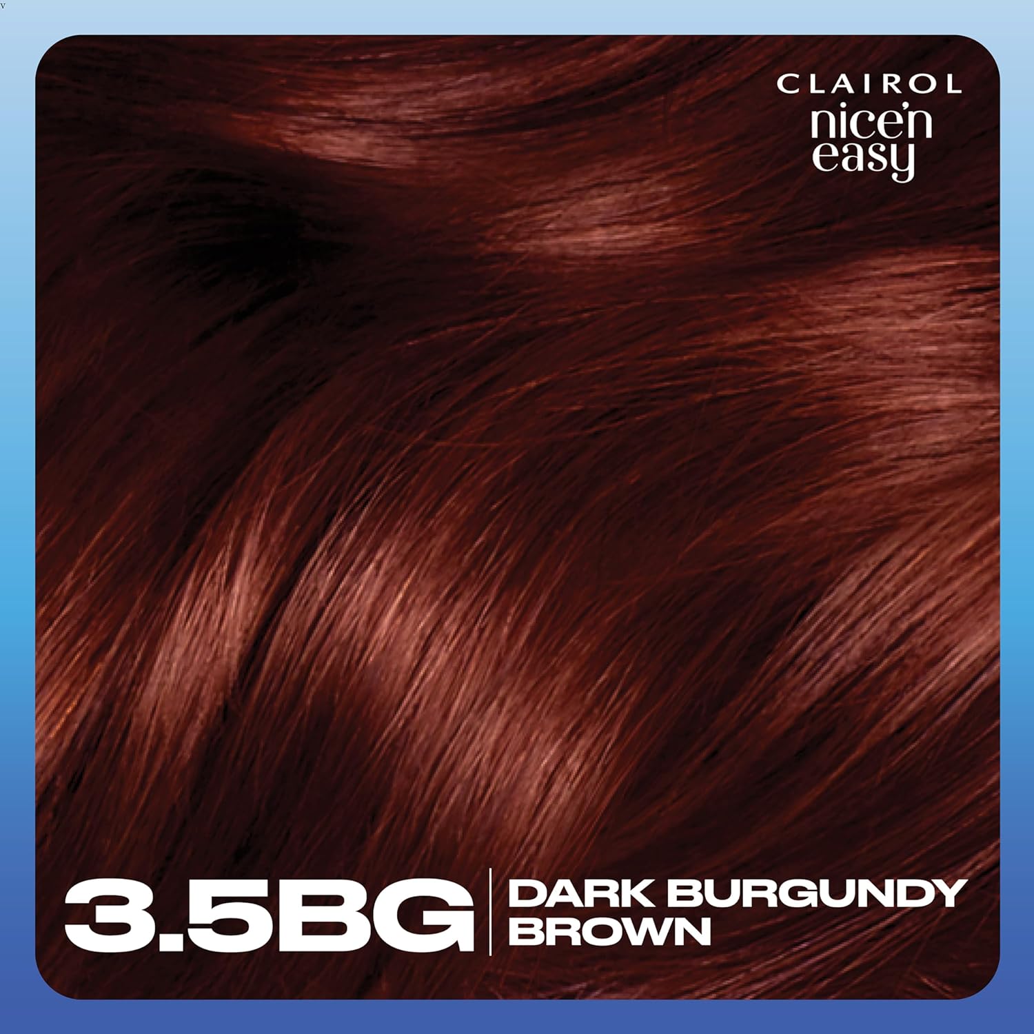 Clairol Nice'n Easy Crème, Permanent Hair Dye, 3.5BG Dark Burgundy Brown