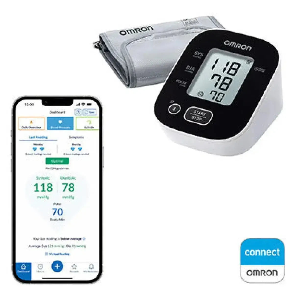 Omron M2 Intelli IT + Automatic Blood Pressure Monitor - 22 - 42 cm Large Cuff - Healthxpress.ie