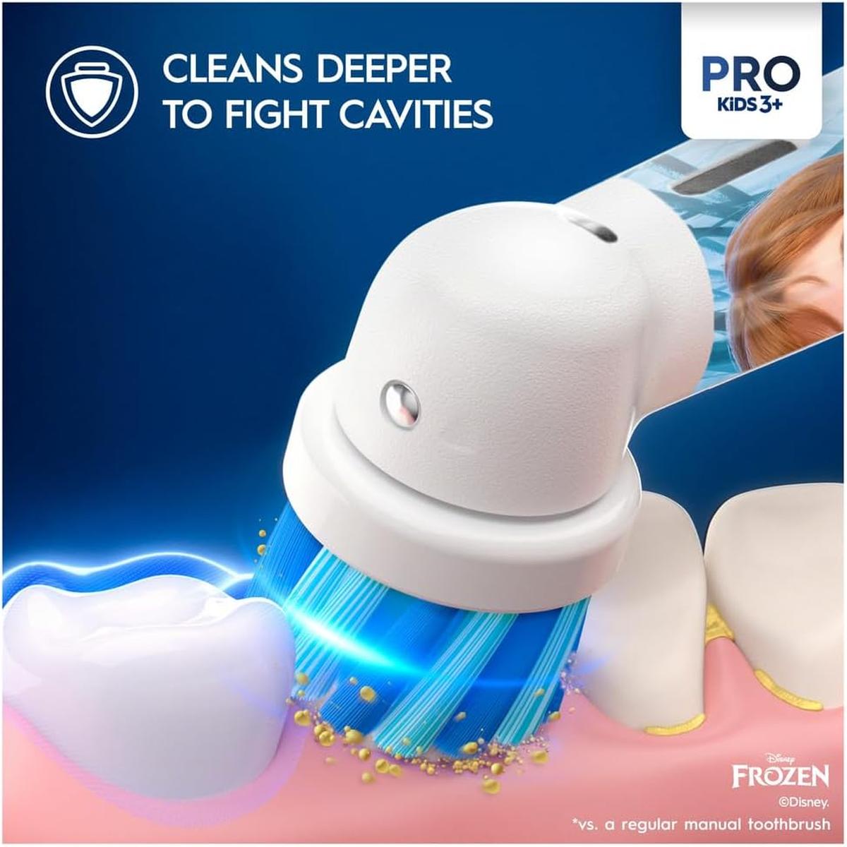 Oral-B Pro Frozen Kids Electric Toothbrush For Ages 3+ - Blue - Healthxpress.ie