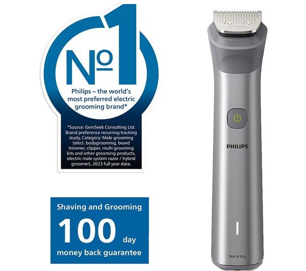 PHILIPS Series 5000 10-in-1 MG5920/15 Wet & Dry Multi Grooming Trimmer - Silver