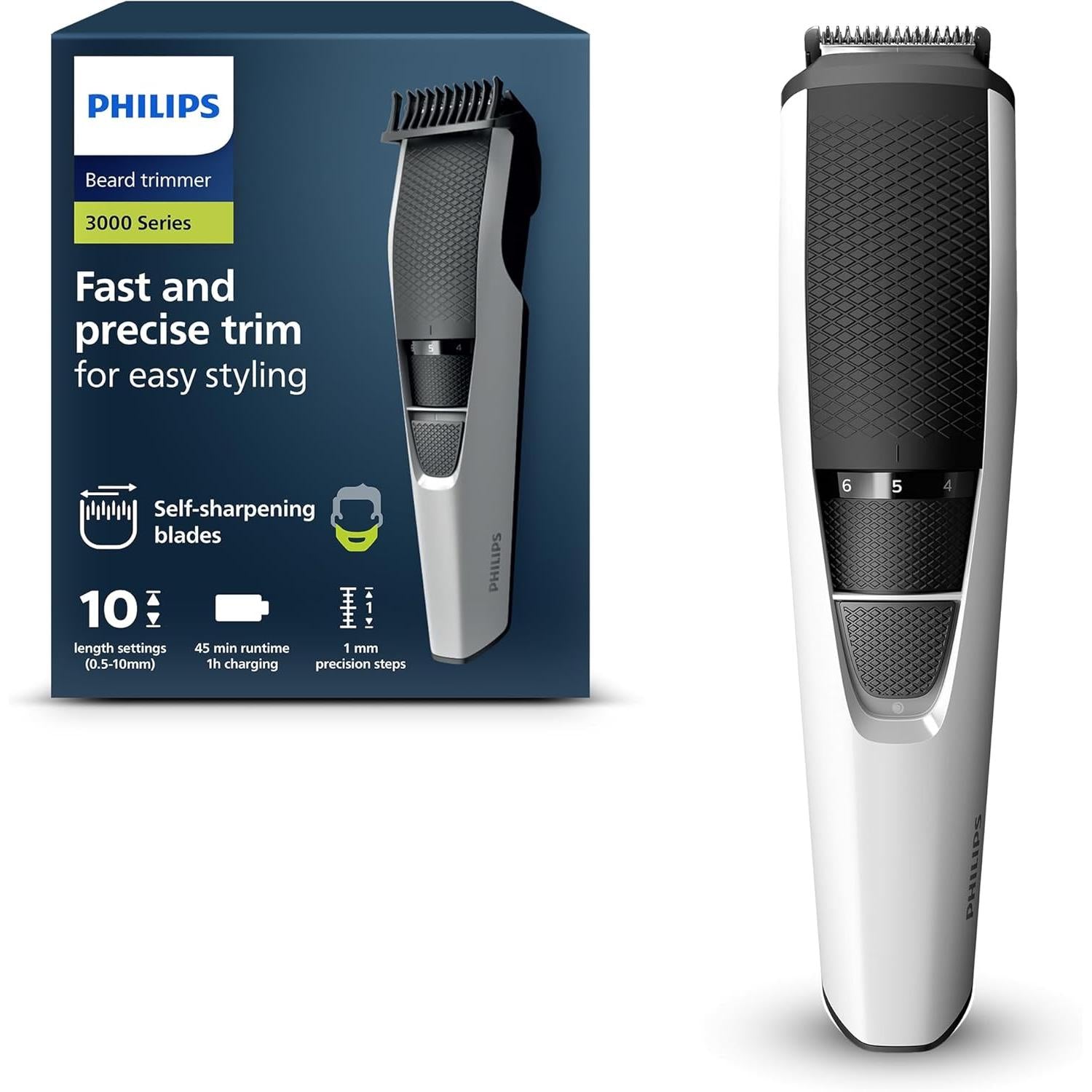 Philips BT3206/14 Series 3000 Beard Trimmer - Stainless Steel Blades