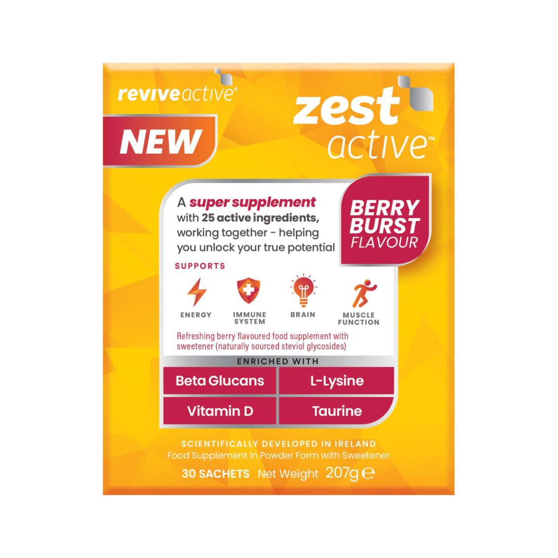 Revive Active Super Supplement Zest Active Berry Burst Flavour 30 day pack