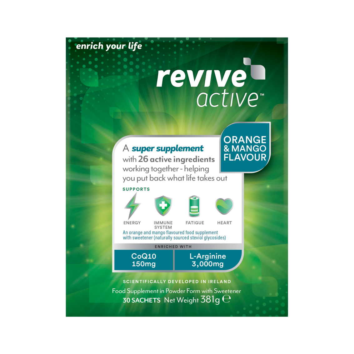 Revive Active Orange & Mango Multivitamin Super Supplement 30 day pack