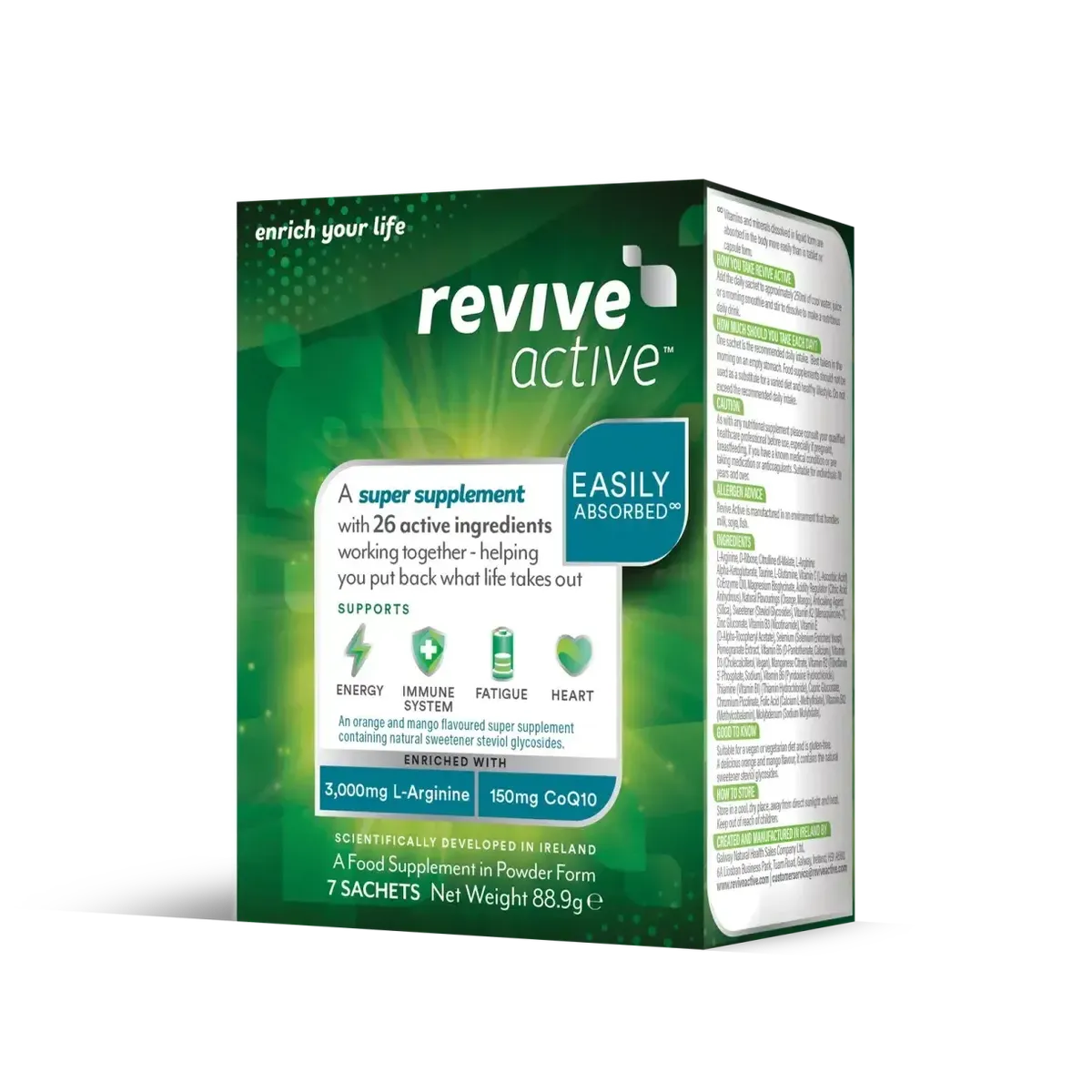 Revive Active Orange & Mango Multivitamin Super Supplement 7 day pack - Healthxpress.ie