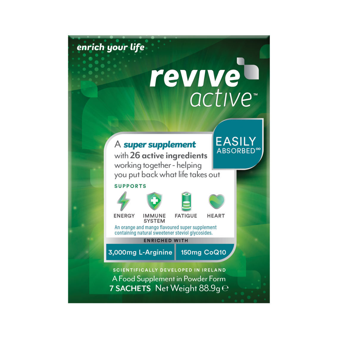 Revive Active Orange & Mango Multivitamin Super Supplement 7 day pack