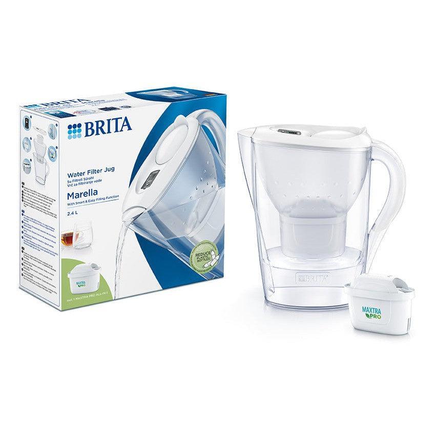 Brita Marella MAXTRA Pro Water Filter Jug - MicroFlow Technology - 2.4L - White - Healthxpress.ie