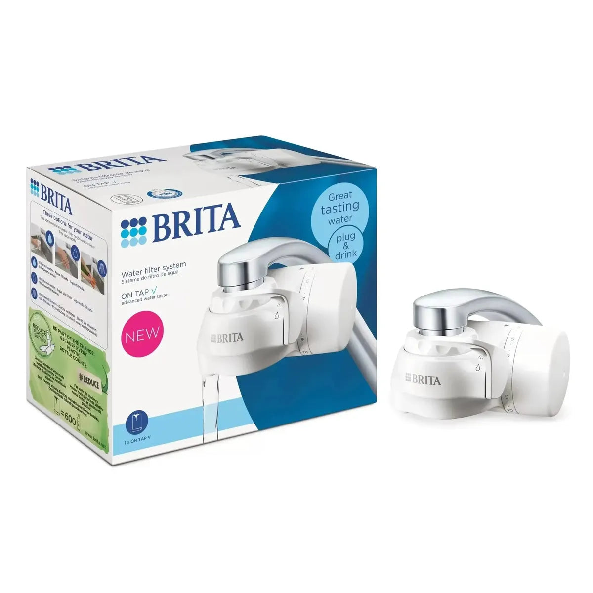 Brita On Tap V Water Filtration System - delivers better-tasting water with a simple one-click installation - Healthxpress.ie