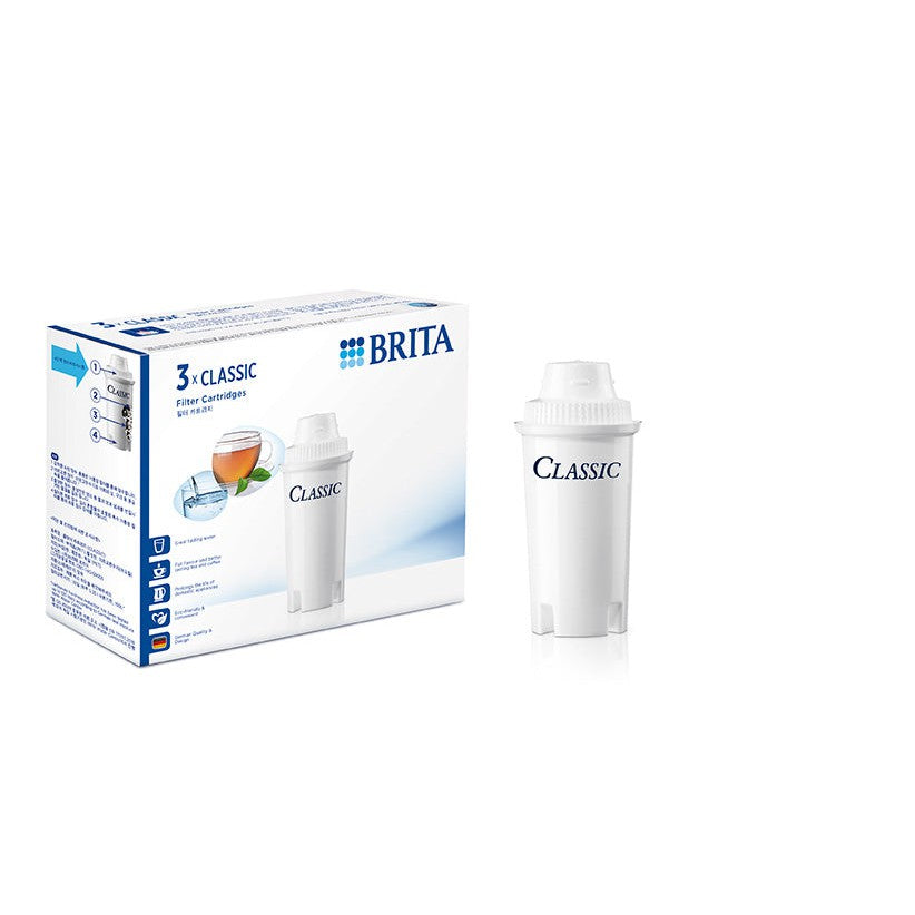 BRITA Classic Water Filter Cartridges - 4-Step Filtration Purifier, Pack of 3