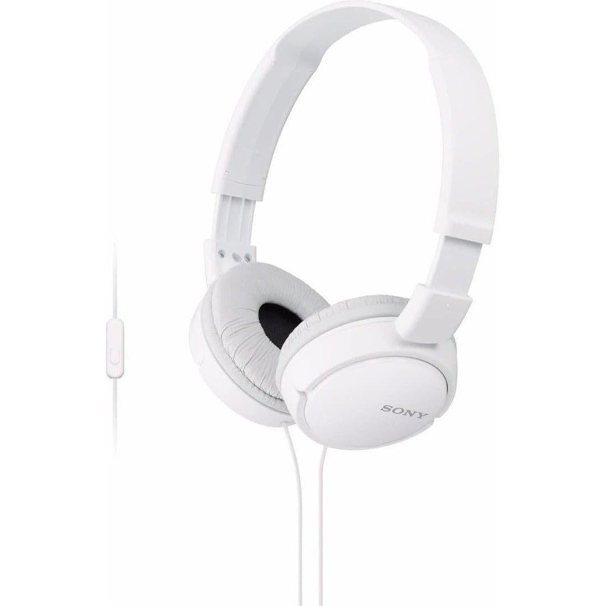 Sony MDR-ZX110AP Overhead Headphones with In-Line Control - White - Healthxpress.ie