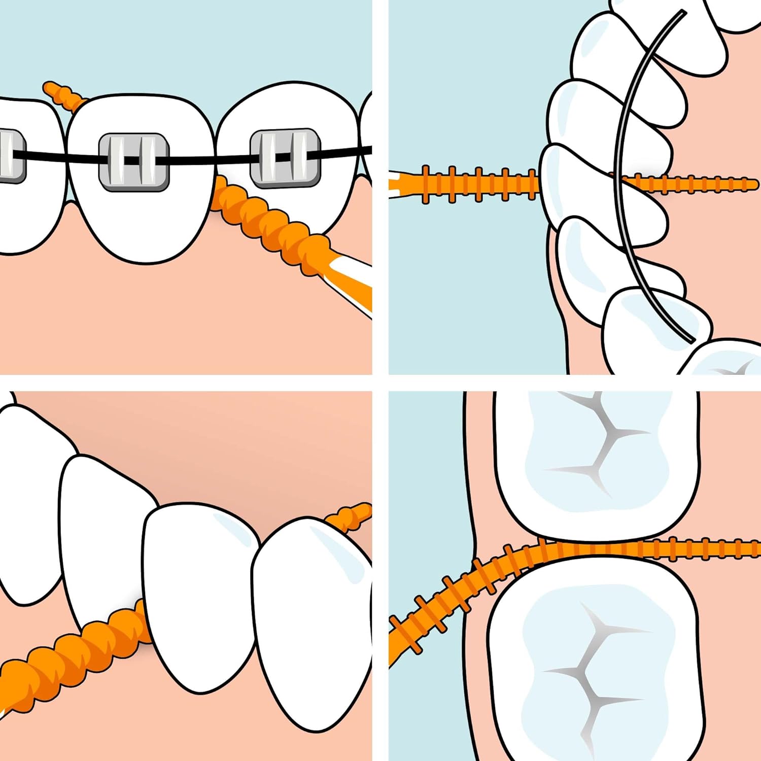 TePe Easypick Dental Picks, Size M/L, Blue, Pack of 36