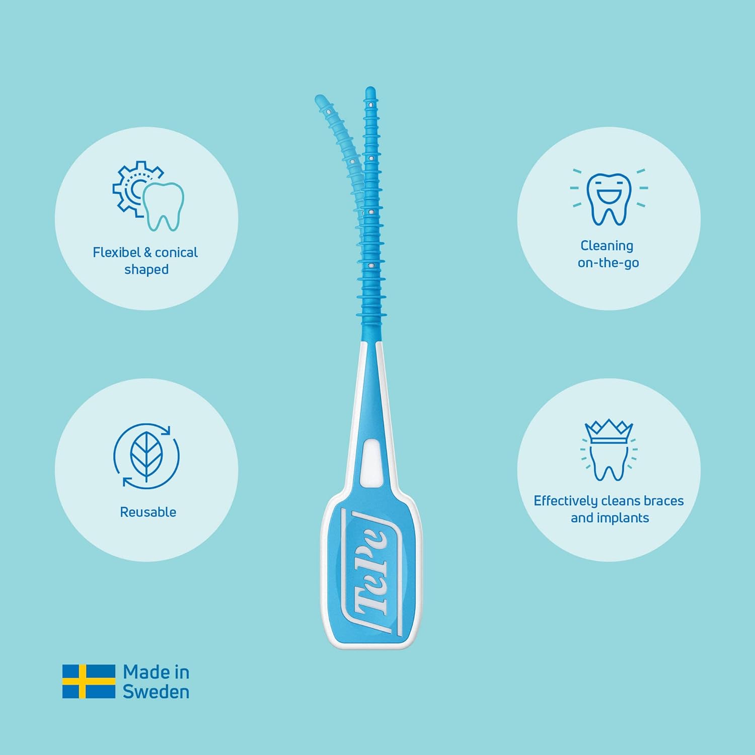 TePe Easypick Dental Picks, Size M/L, Blue, Pack of 36