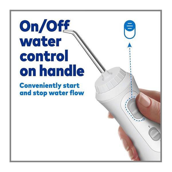 Waterpik Cordless Water Flosser - USB Rechargeable Battery, White WP-490 - Healthxpress.ie