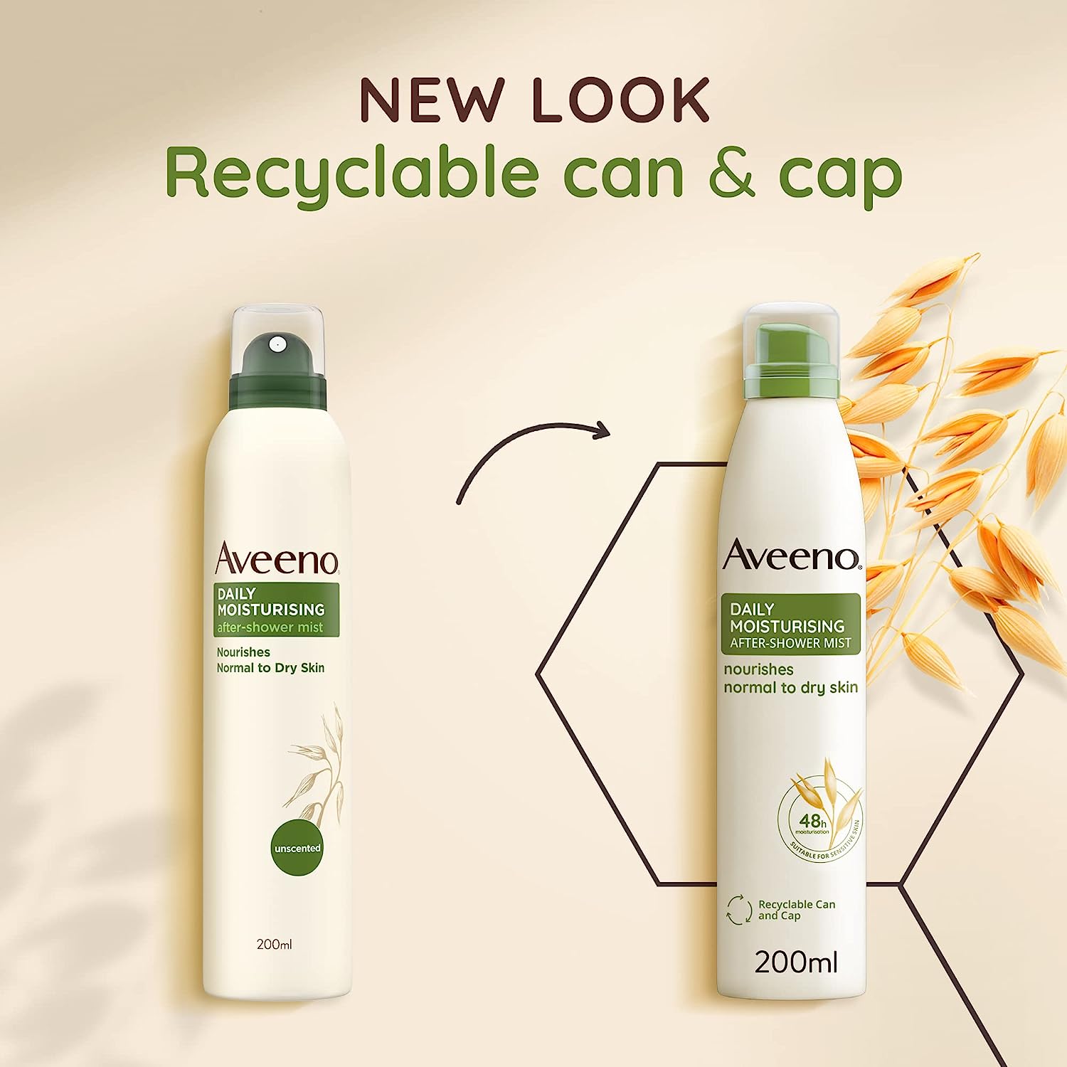 Aveeno Daily Moisturising After-Shower Mist, Formulated with Oats, Suitable For Sensitive Skin,200ml - Healthxpress.ie