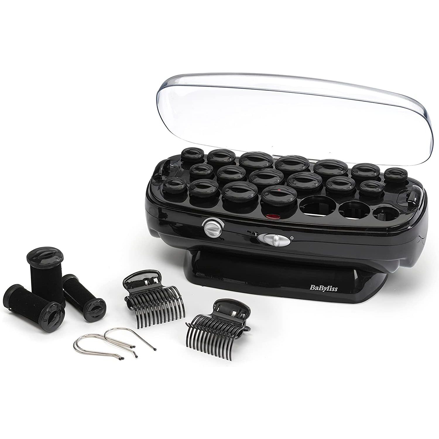 BaByliss Thermo-Ceramic Heated Hair Rollers, Long Lasting Curls, Hair Rollers With Pins