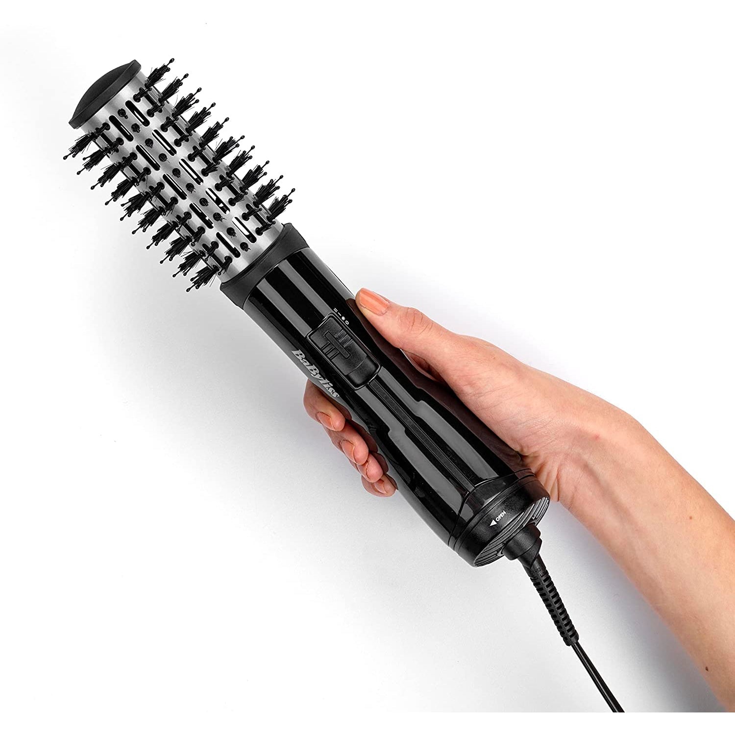 BaByliss Flawless Volume Hot Air Brush, Ionic, Dry and Style, 38mm Titanium-ceramic barrel