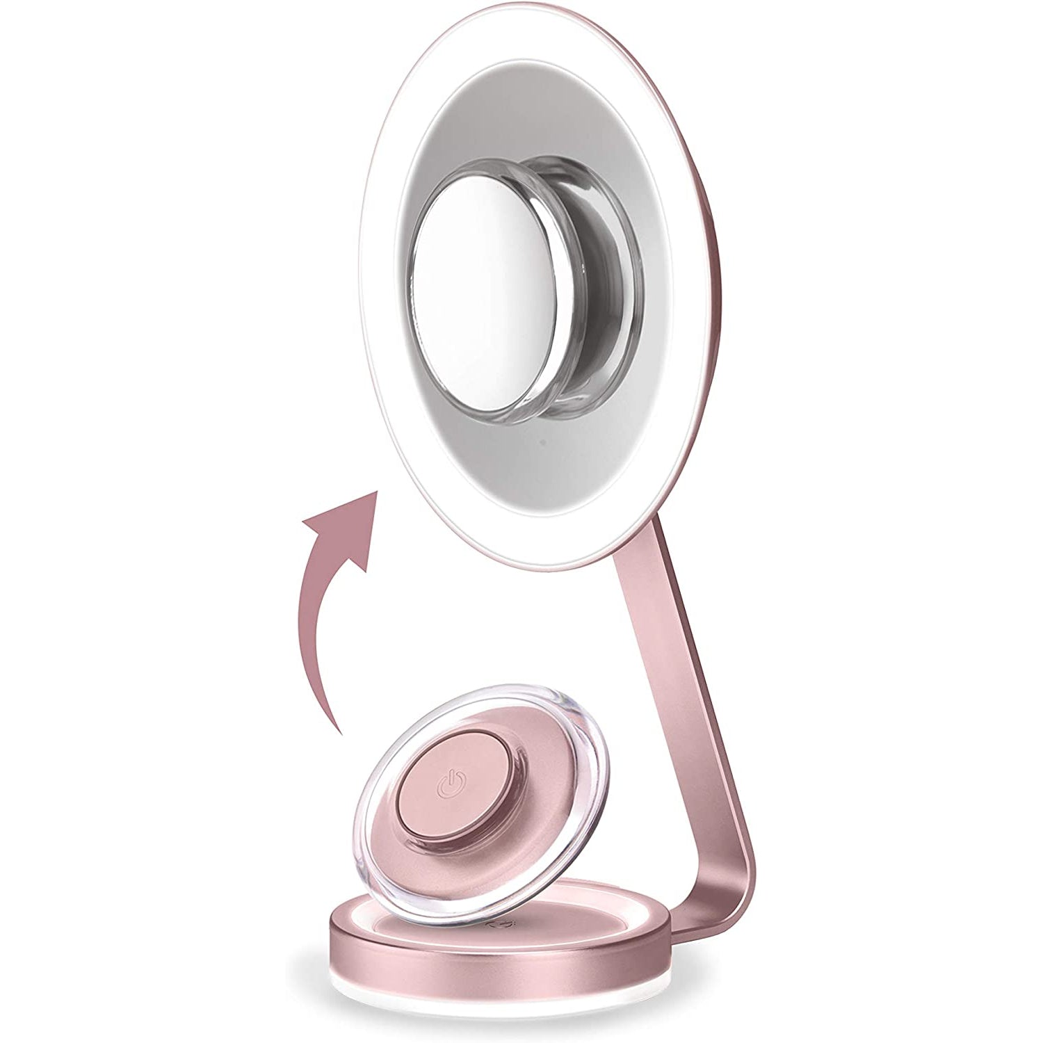 BaByliss Reflections illuminating Ultra Slim Beauty Mirror, Rose Gold