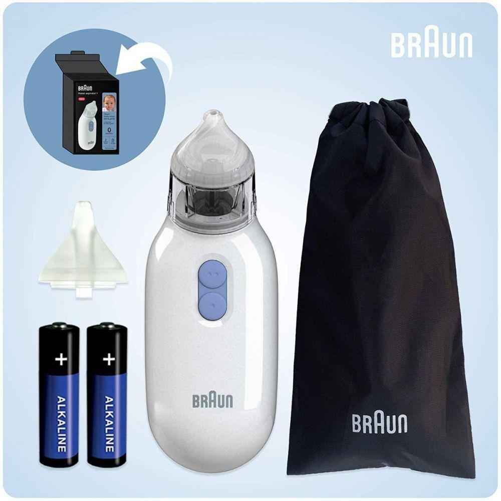 Braun BNA100EU Nasal Aspirator - Fast and Gentle, Easy Use for All Ages - White