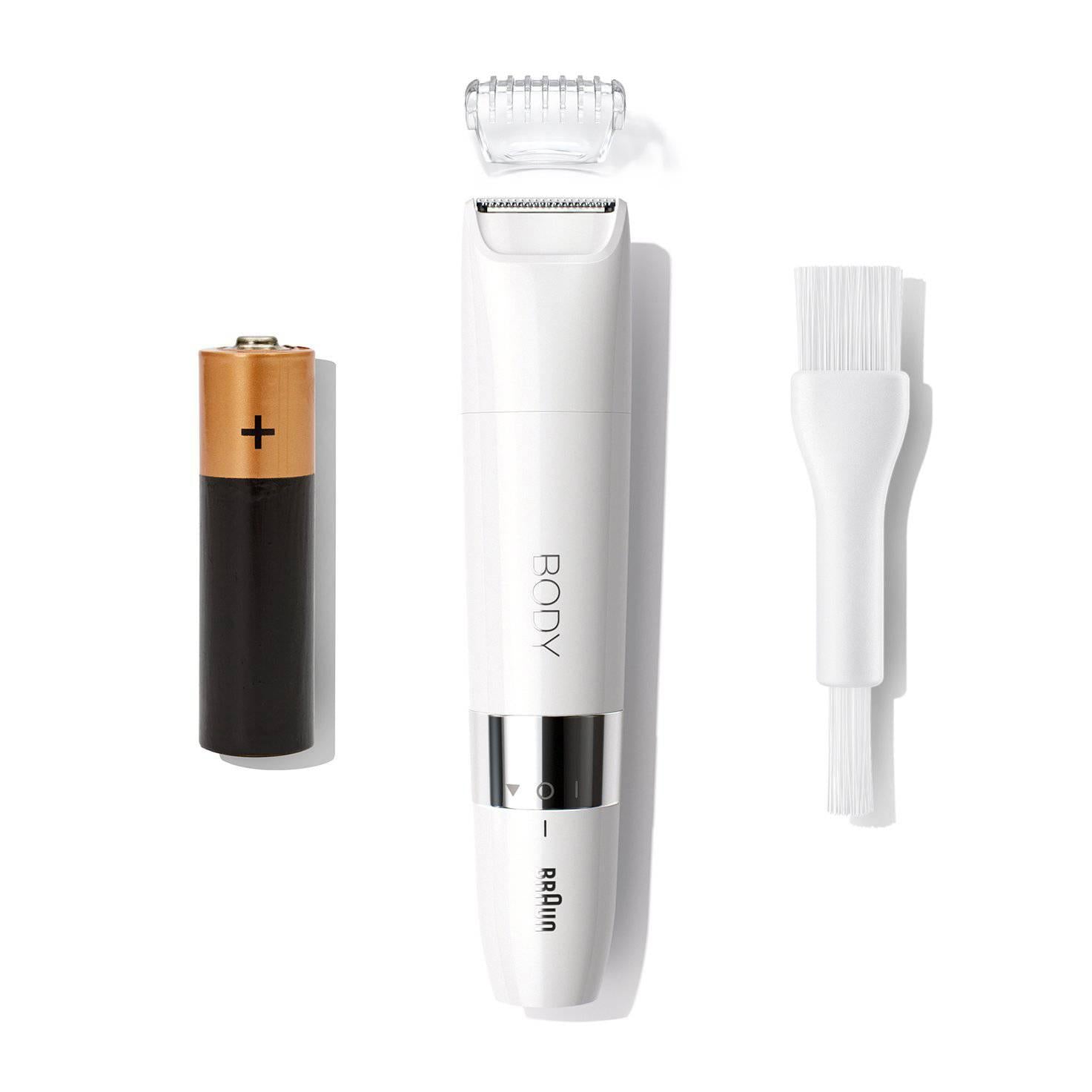 Braun BodyGroom BS1000 Wet & Dry Mini Trimmer - Quick Hair Removal - White