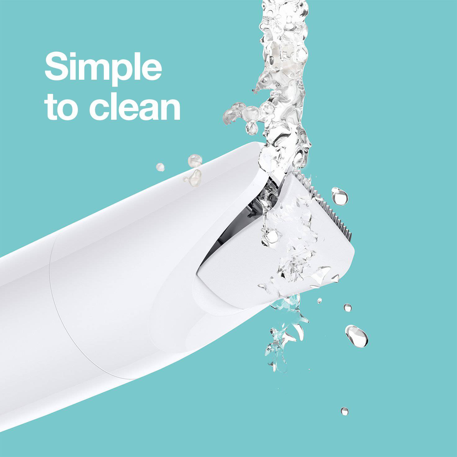 Braun BodyGroom BS1000 Wet & Dry Mini Trimmer - Quick Hair Removal - White