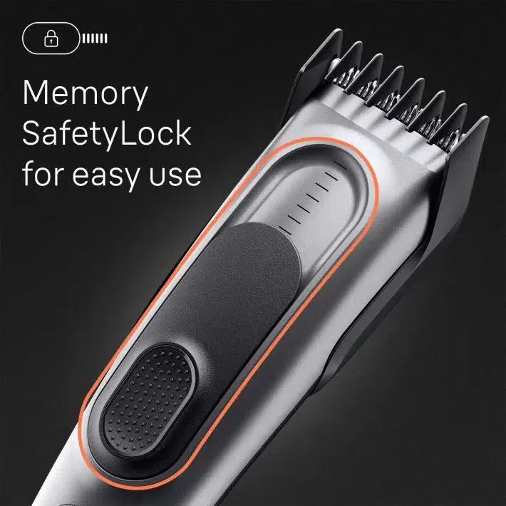 Braun Hair Clipper Series 7 HC7390 with 17 Length Settings, 2 combs, Charging Stand & Pouch