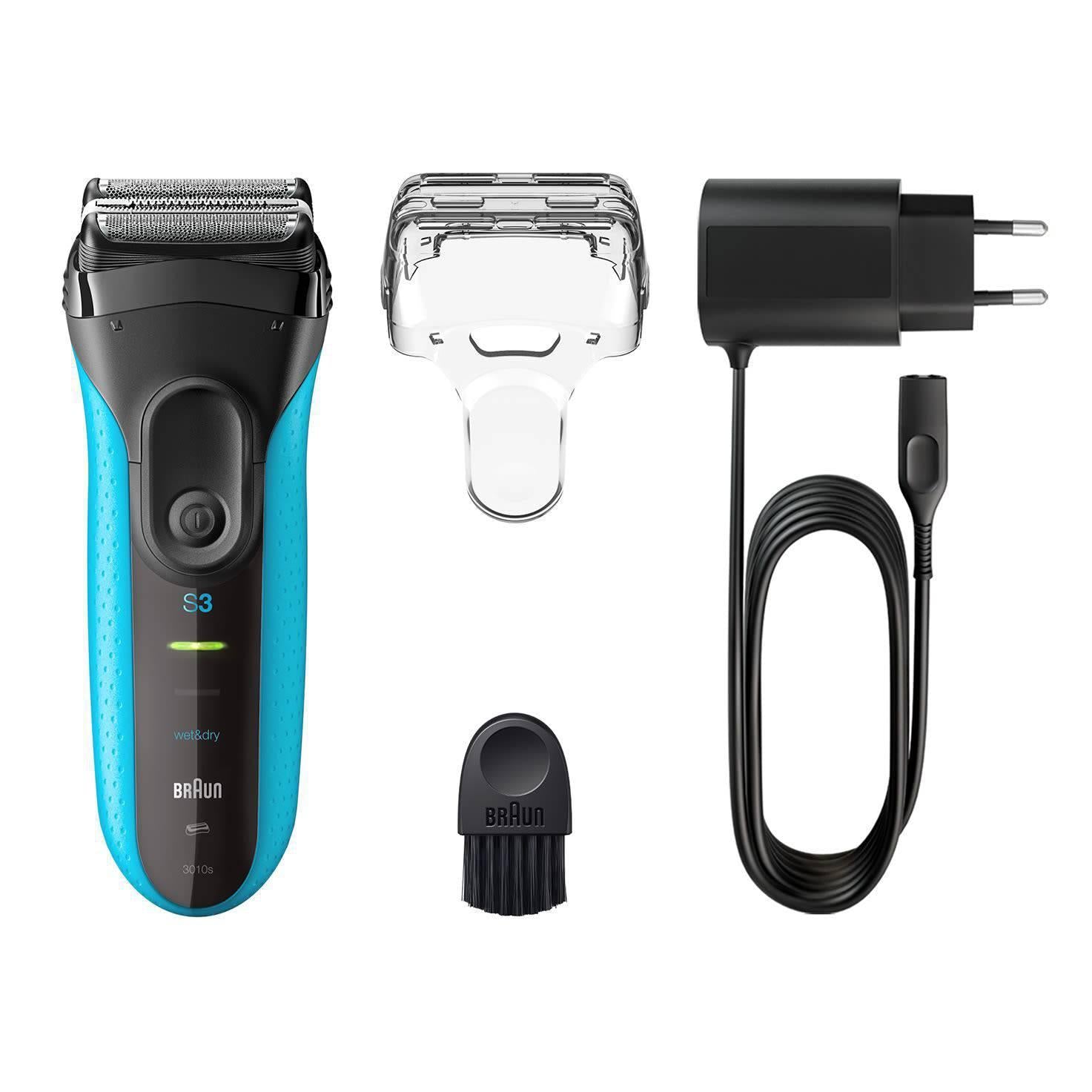 Braun Men's Series 3 ProSkin 3010s Wet and Dry Electric Shaver - Black/Blue