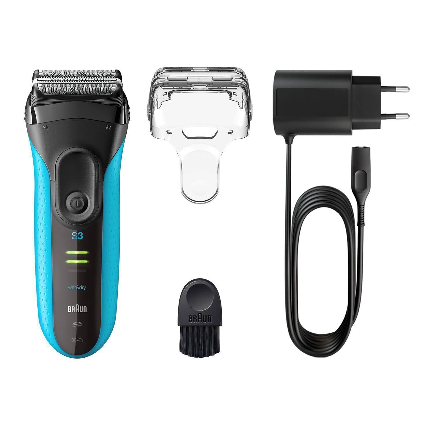 Braun Men's Series 3 ProSkin 3040s Wet & Dry Shaver with Protection Cap - Blue