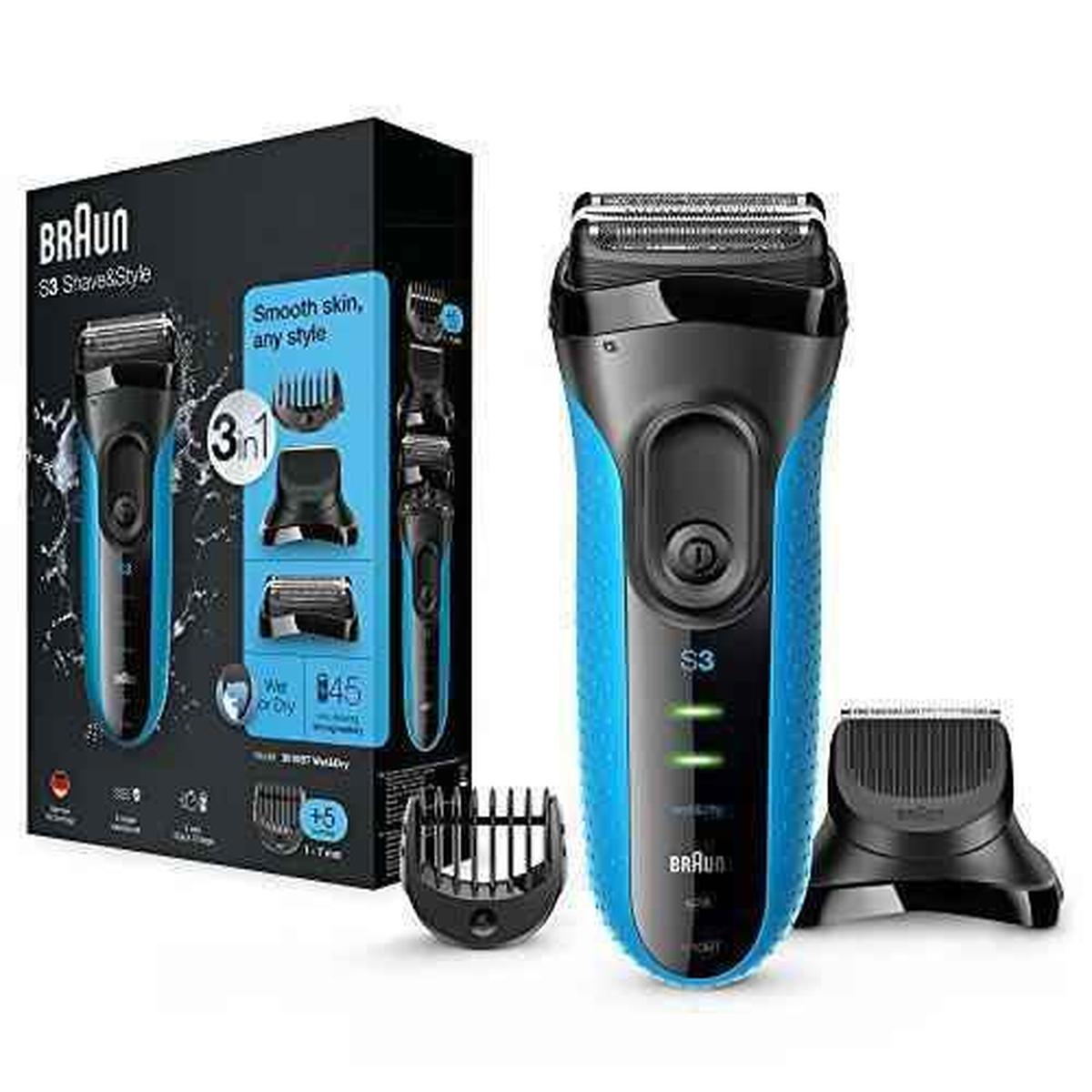 Braun Series 3 Shave & Style 3010BT 3-in-1 Electric Shaver with Precision Trimmer