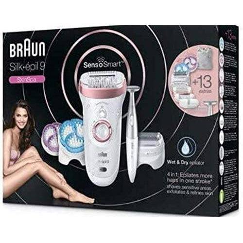 Braun Silk-Epil 9 SkinSpa SensoSmart 9/980 Wet and Dry Epilator - Rose