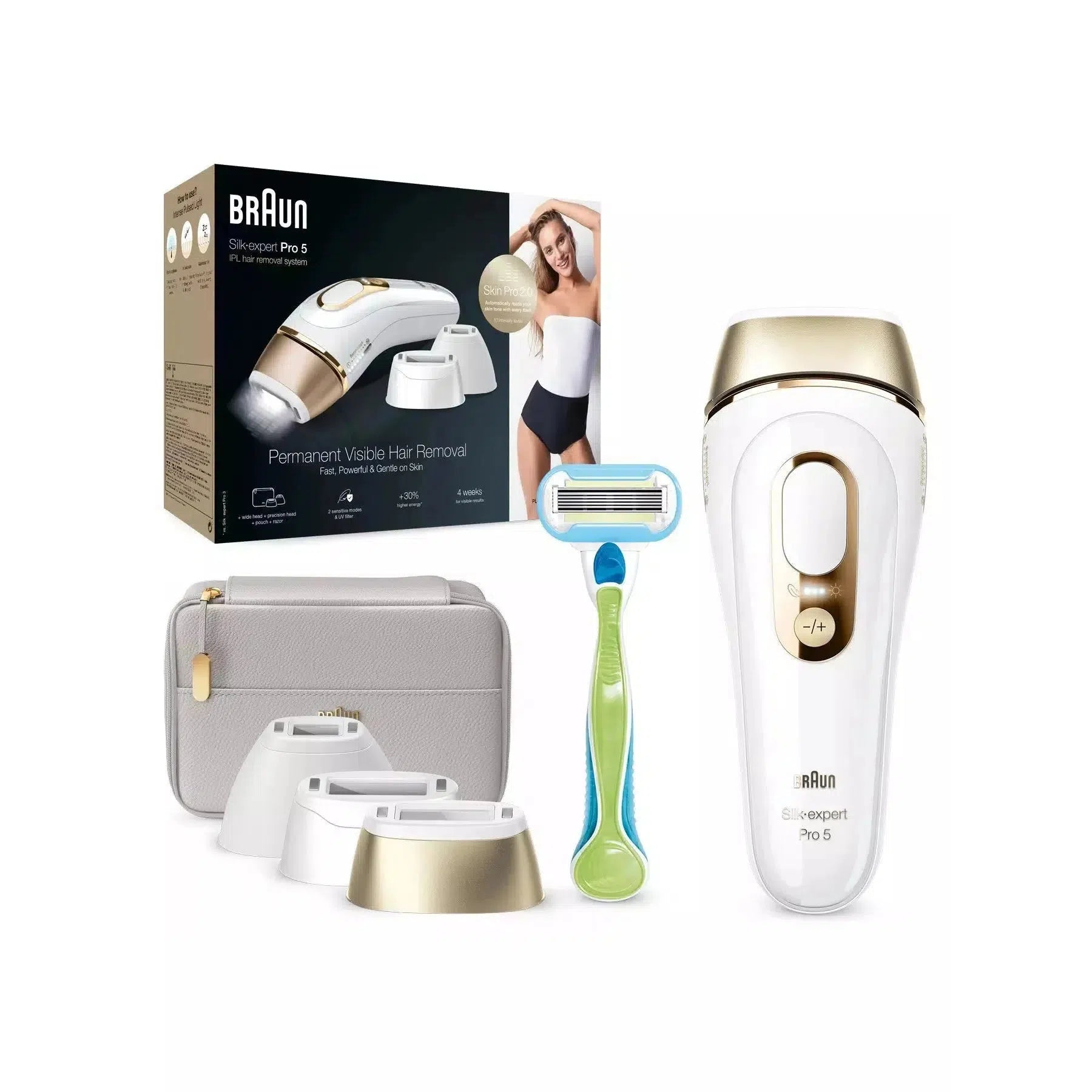 Braun Silk-Expert Pro 5 PL5124 IPL Permanent Hair Removal System Laser  Device 69055886359