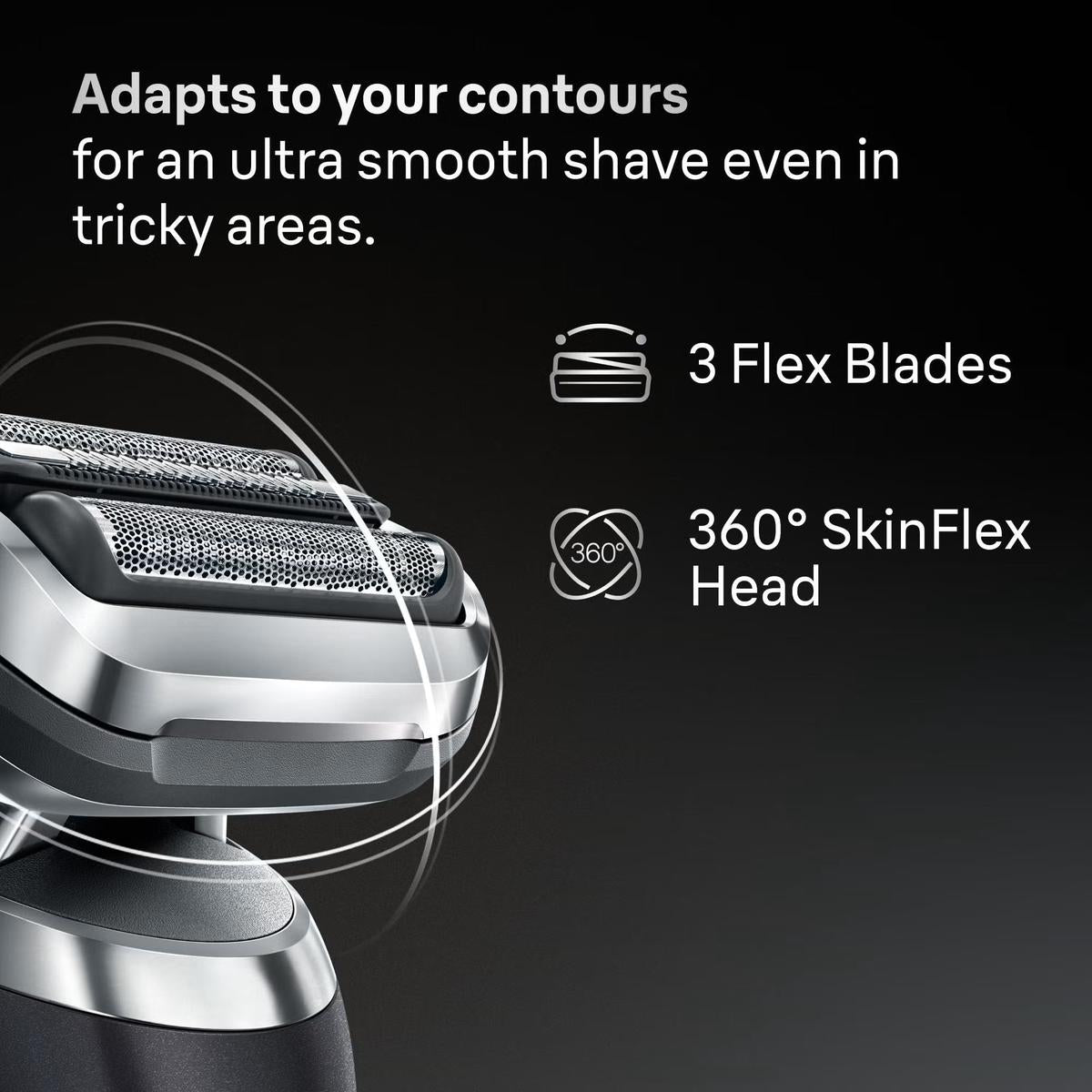 Braun Series 7 72-C7650cc Men's Electric Shaver with Cleaning System & Beard and Body Grooming tools, Gold