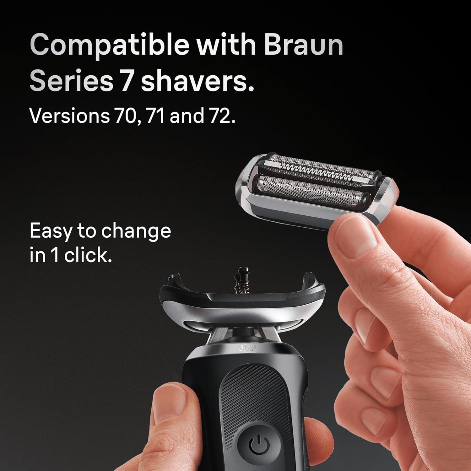 Braun 74s Series 7 Electric Shaver Replacement Head, Compatible With 70, 71, 72 Generations Shavers, Made in Germany