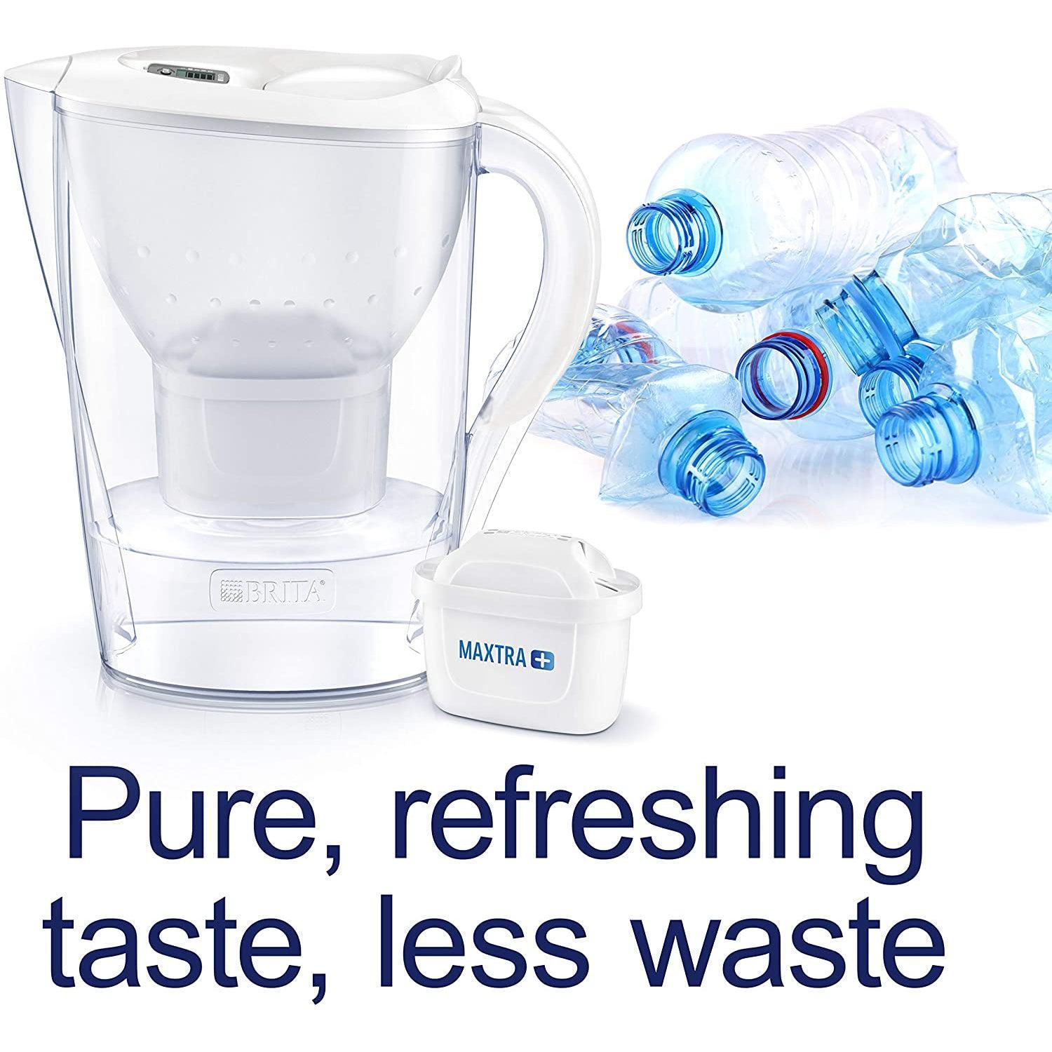 Brita Marella Cool Water Jug with 6 MAXTRA+ Filter Cartridges - White, 2.4L
