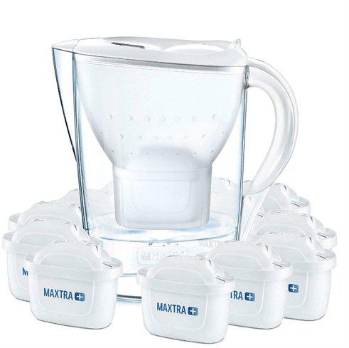 Brita Marella MAXTRA+ Water Filter Jug with 12 Cartridges - 2.4L, Cool White