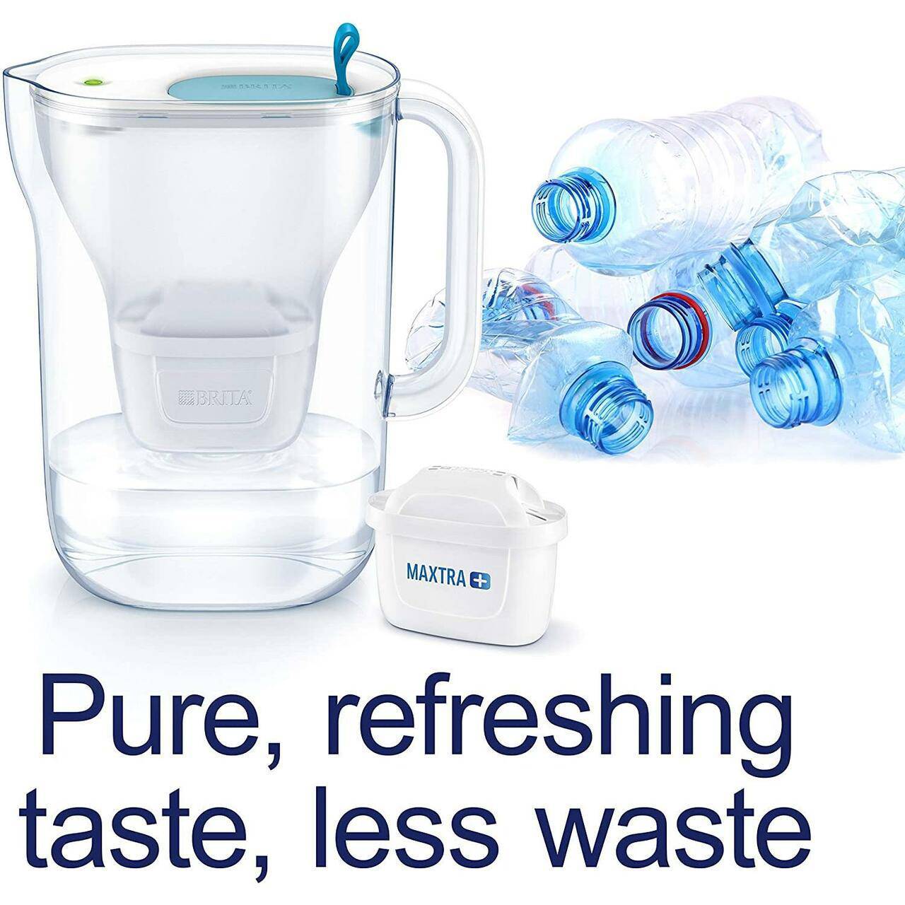 BRITA Style Cool MAXTRA+ Slim 2.3L Water Filter Fridge Jug + Cartridge - Blue