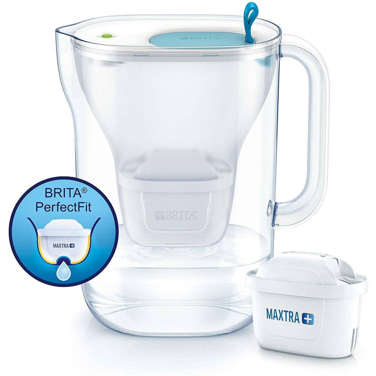 BRITA Style Cool MAXTRA+ Slim 2.3L Water Filter Fridge Jug + Cartridge - Blue