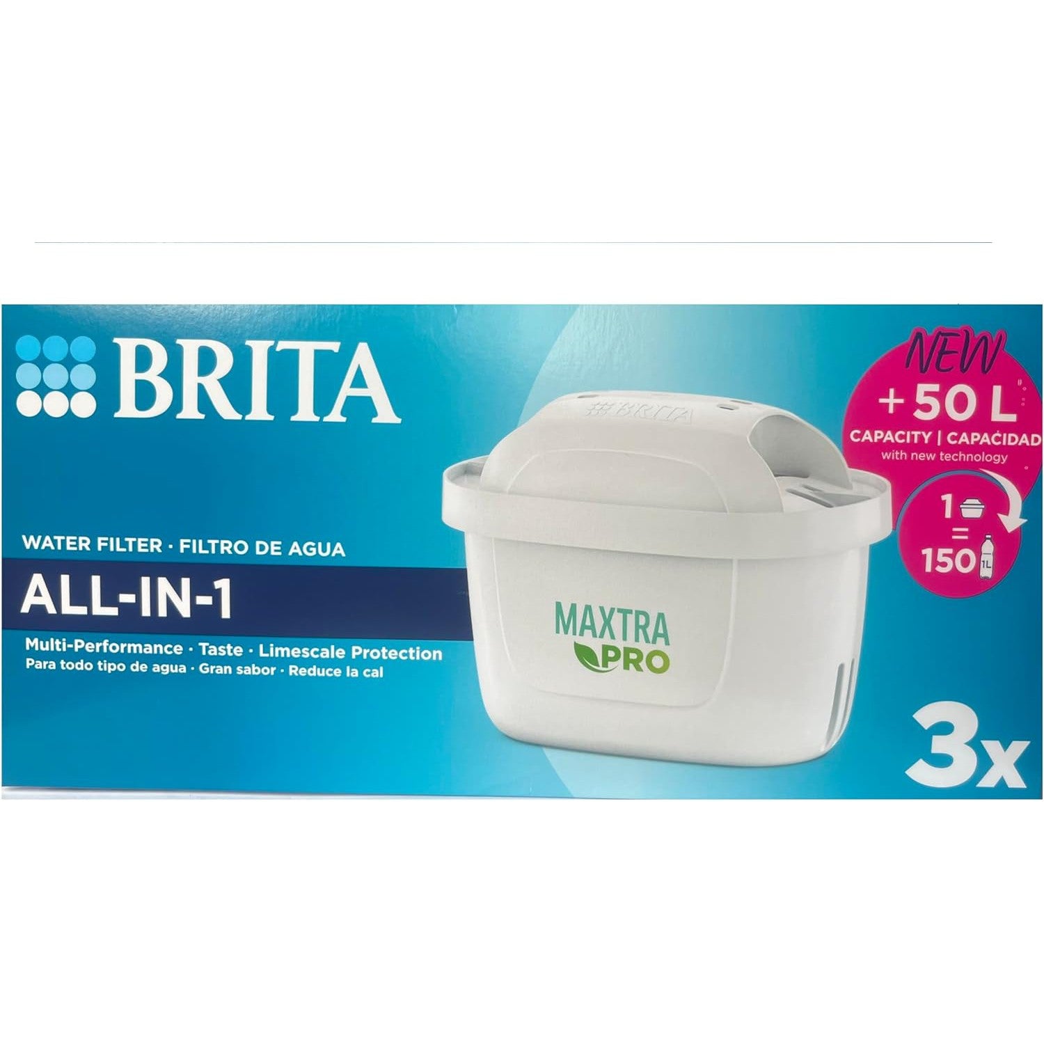 Brita Maxtra Pro All-in-1 Water Filter Cartridge 3 Pack
