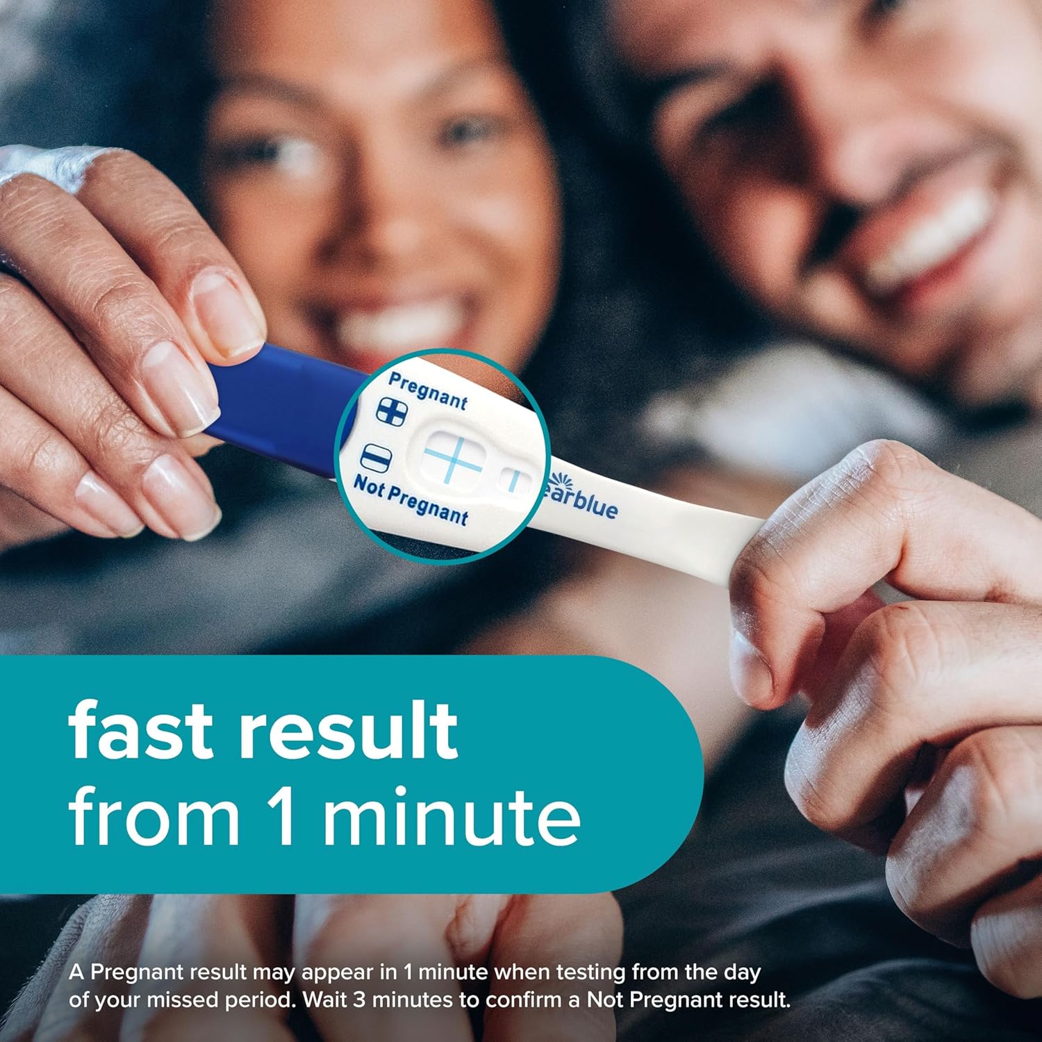 Clearblue Pregnancy Test, Rapid Detection, Result As Fast As 1 Minute, 1 Test, Easy at Home Testing, Packaging May Vary
