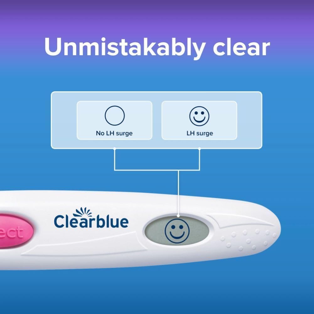 Clearblue Digital Ovulation Test Sticks 30 Pack - Over 99% Accurate - Find Your 2 Peak Days & Cycle Tracker App