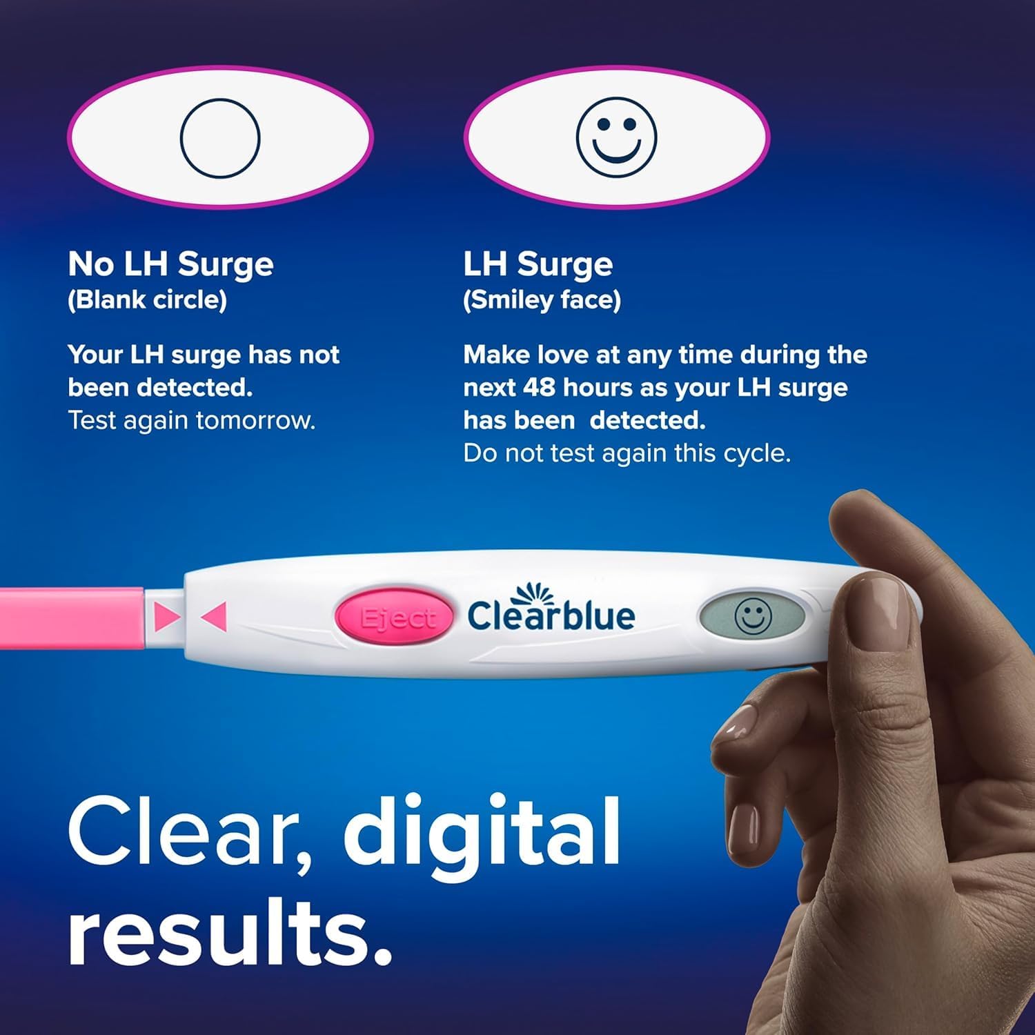 Clearblue Digital Ovulation Test Kit - Over 99% Accurate - 1 Device & 10 Tests