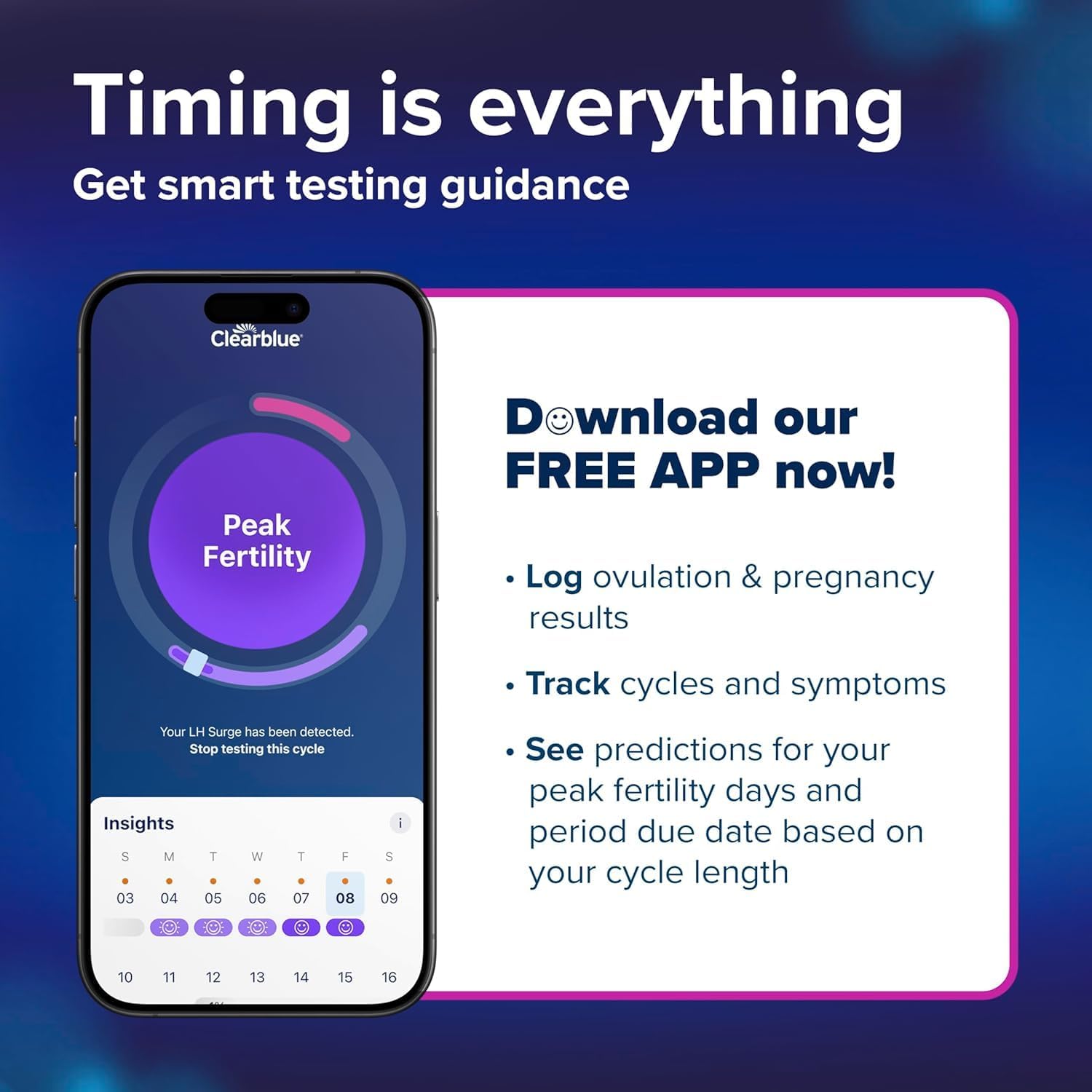 Clearblue Digital Ovulation Test Kit - Over 99% Accurate - 1 Device & 10 Tests