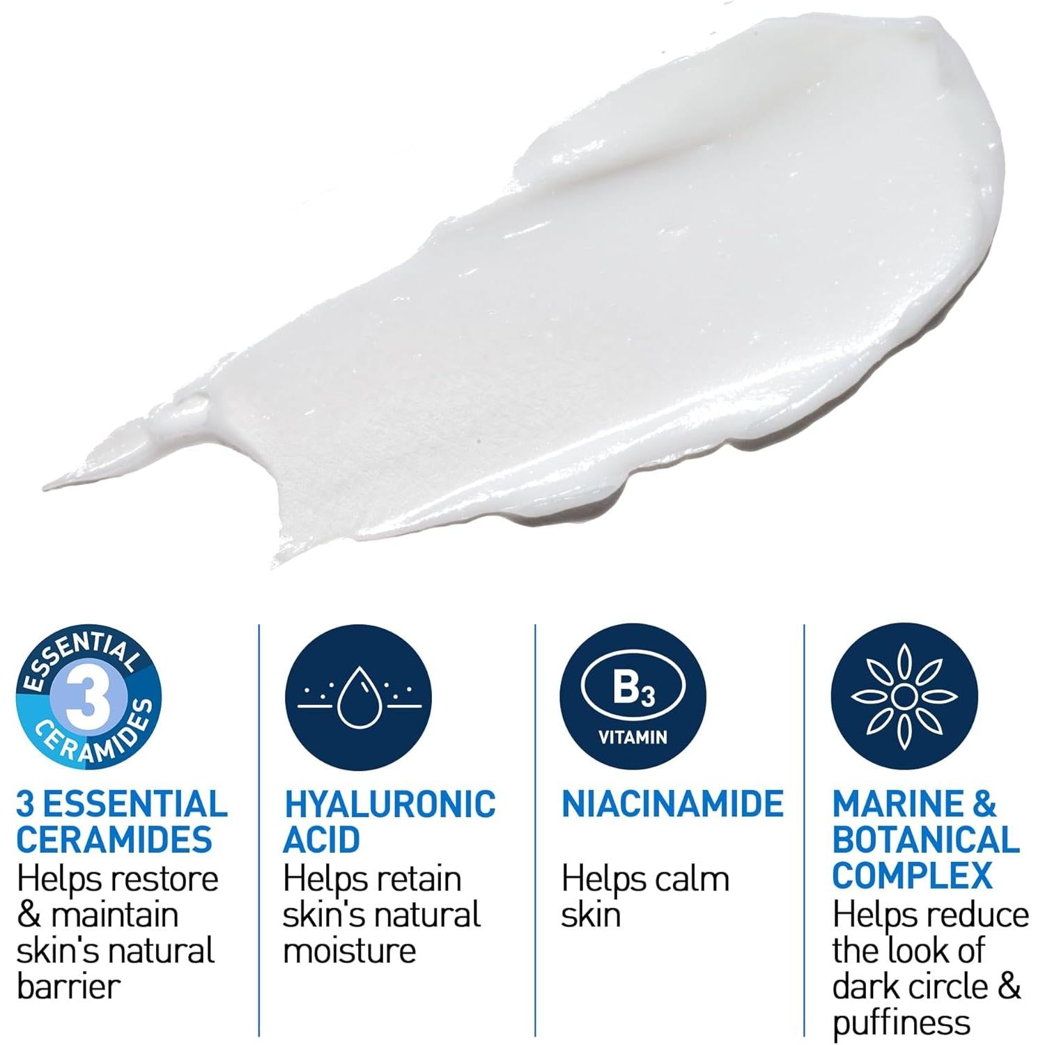 CeraVe Eye Repair Cream With 3 Essential Ceramides, Hyaluronic Acid, Suitable for Dry, Sensitive, & Eczema-Prone Skin, 14ml